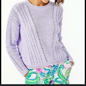 NEW Lilly Pulitzer Marcy Sweater Light Lilac Verbena Size Med